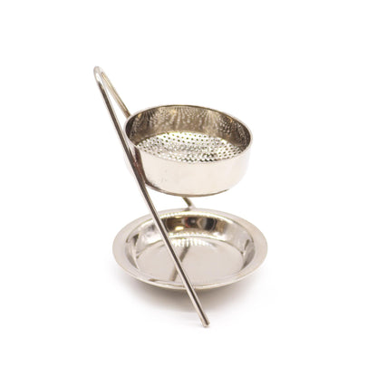 Plated Brass Resin Incense Warmer, Fixed Height, 11cm