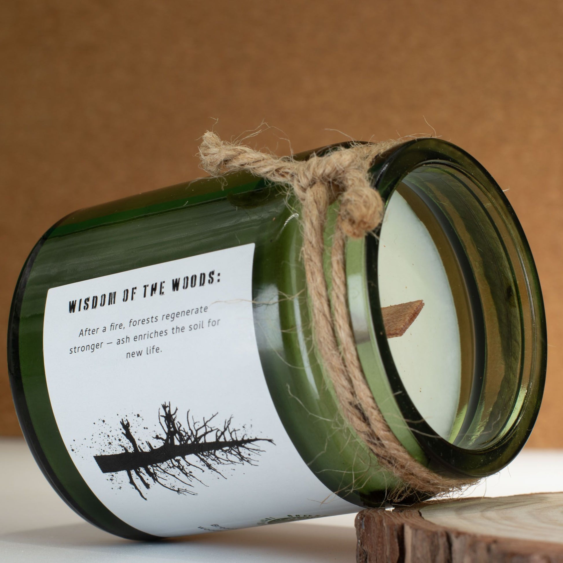 Greenman Woodwick Soy Candle - Ash & Woodsmoke – packaging