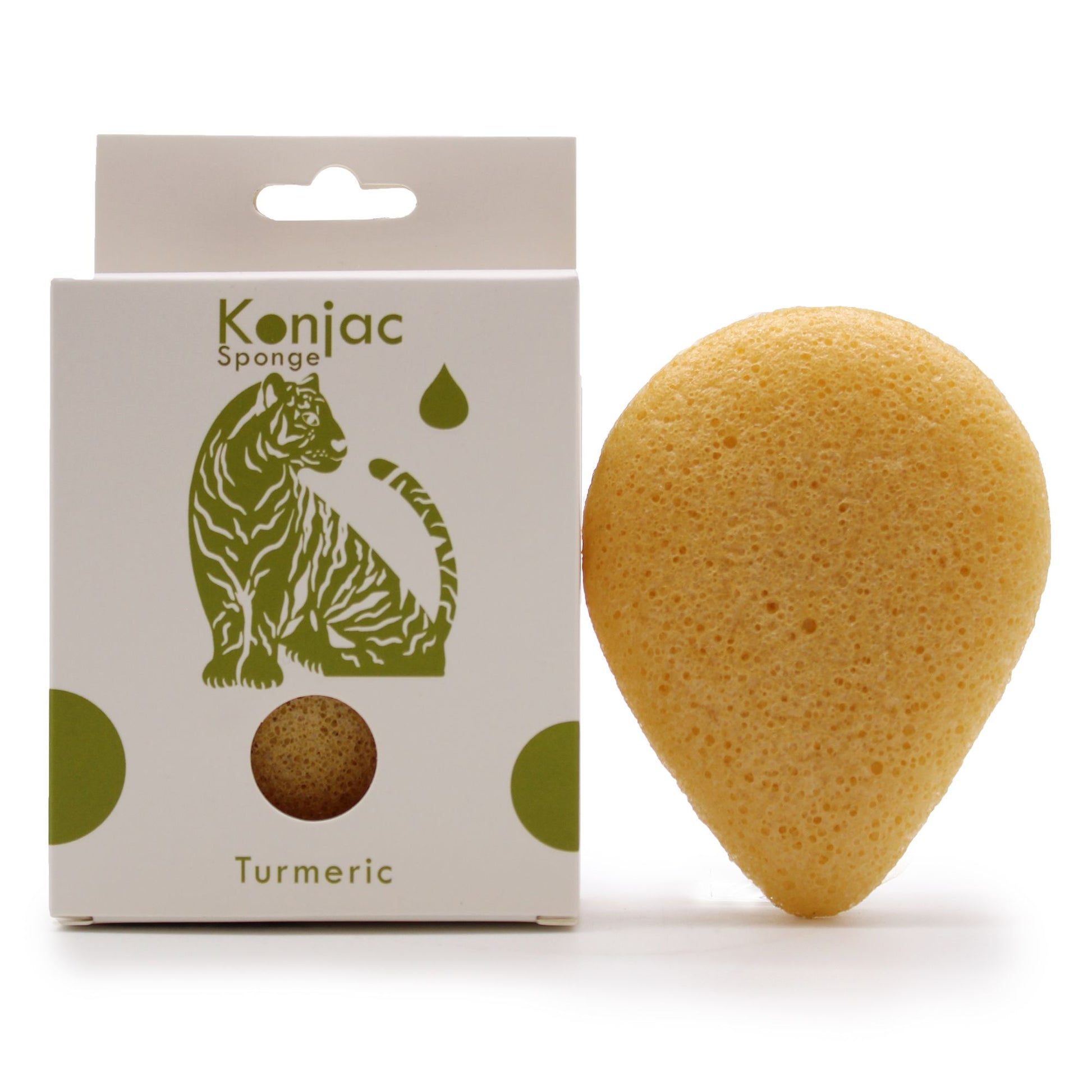 Teardrop Konjac Sponge - Turmeric - Anti-wrinkle | Auro & Co