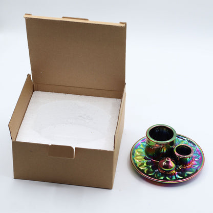 Palo Santo Stick & Smudge Holder - Mandala - Metalic Rainbow – lifestyle shot