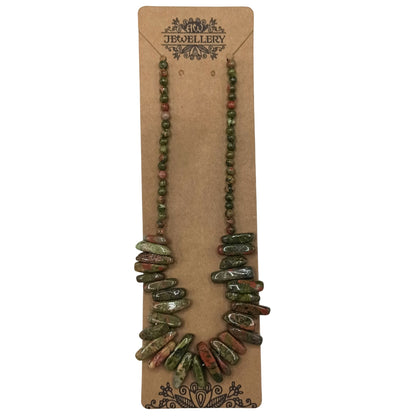 Longstone Gem Necklace - Unakite – lifestyle shot