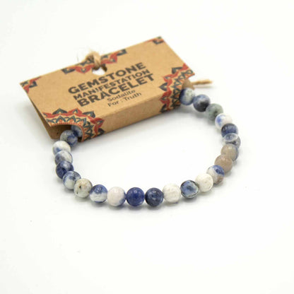 Gemstone Manifestation Bracelet - Sodalite - Truth | Auro & Co