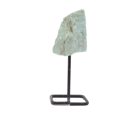 Amazonite Mineral Specimen on Stand