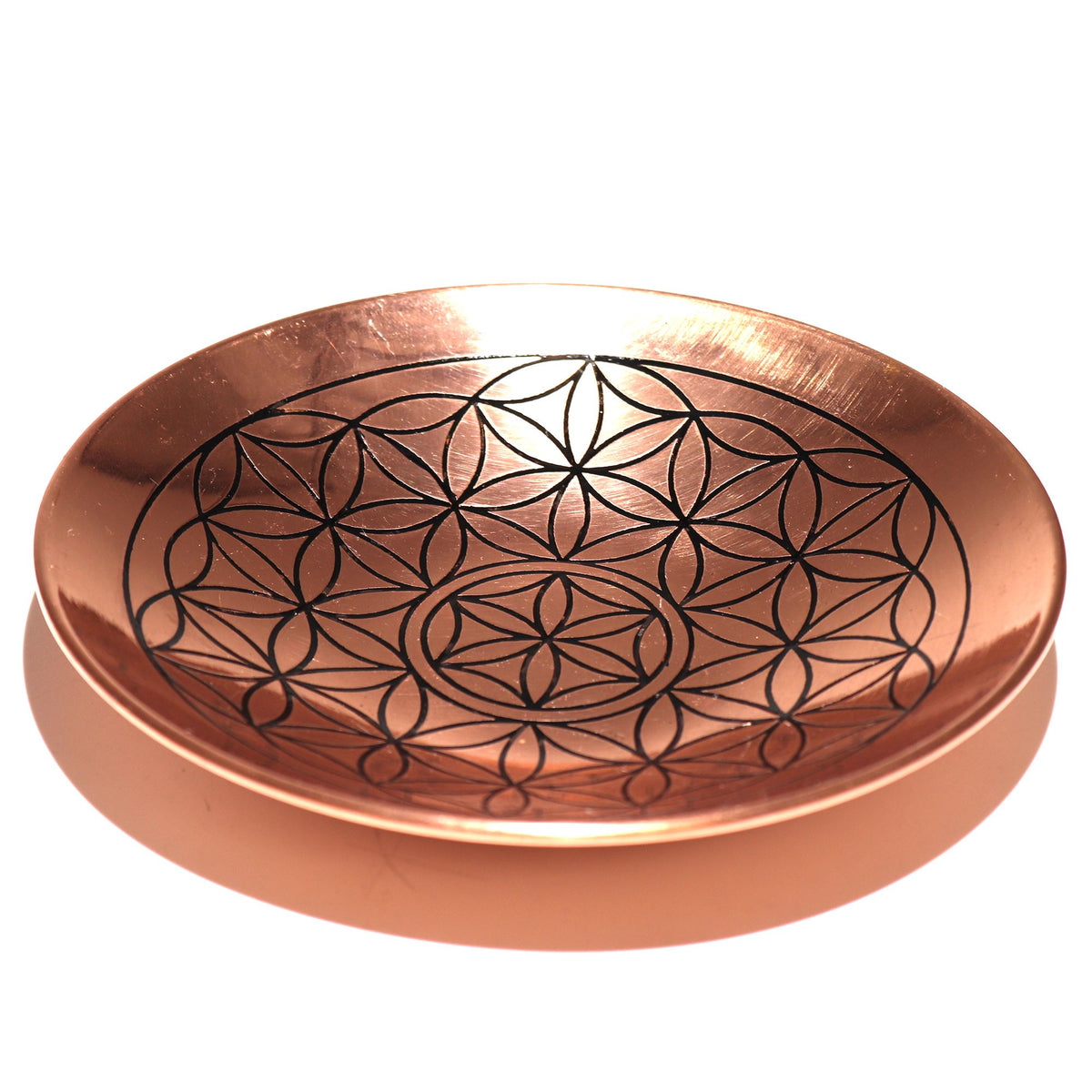 Flower of Life Copper Offering and Smudge Plate, 15cm