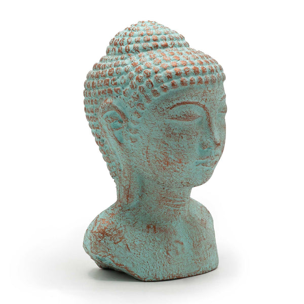 Tranquility Buddha Head  - Green Copper | Auro & Co