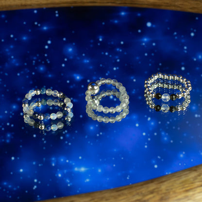 Nymph Spirit Gemstone Ring Set - Northern Lights – product image 6