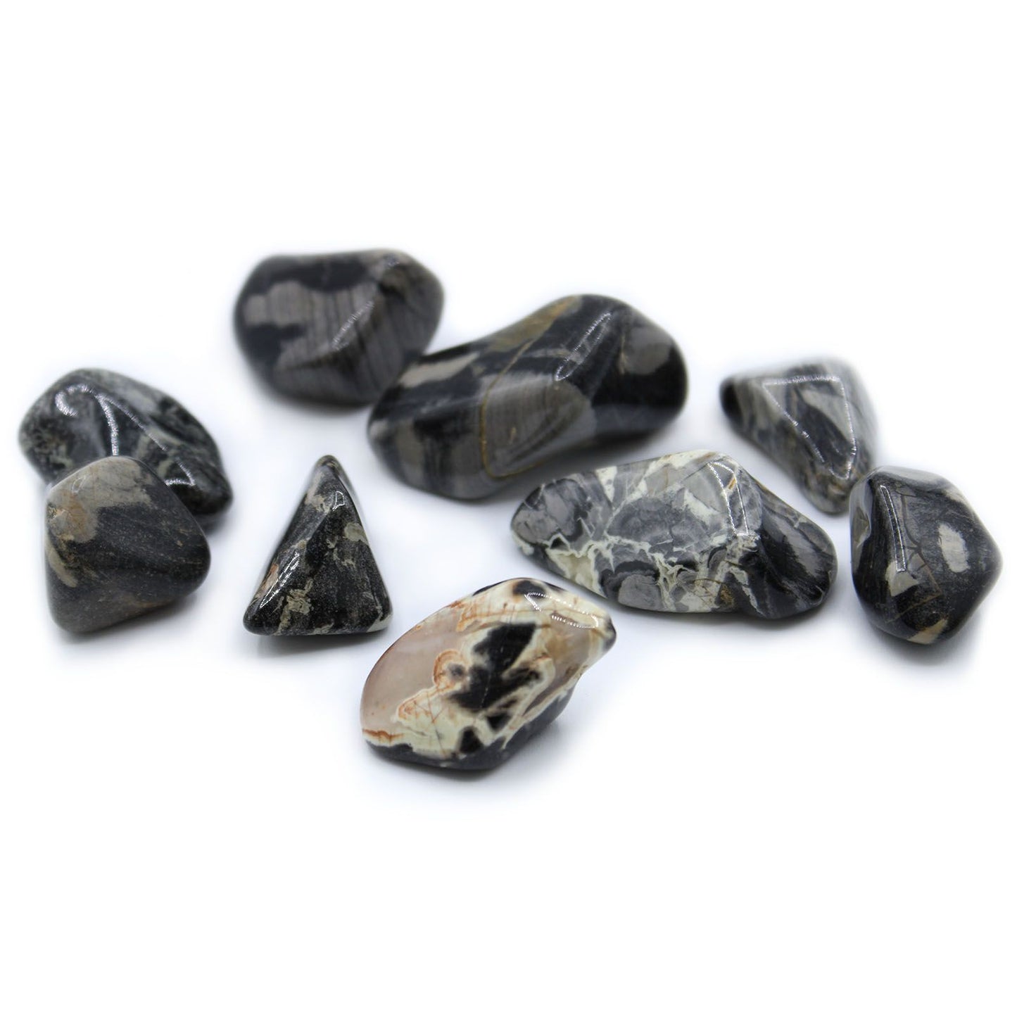L Tumble Stones - Jasper - Silverleaf | Auro & Co