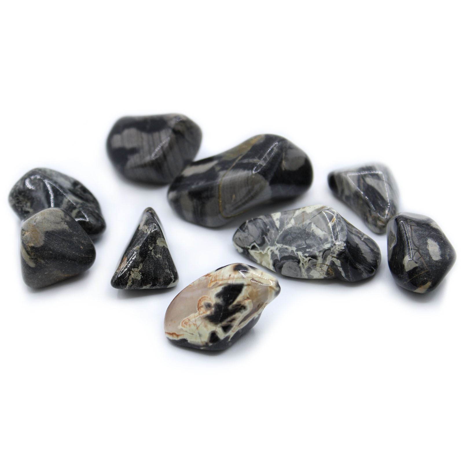 L Tumble Stones - Jasper - Silverleaf | Auro & Co