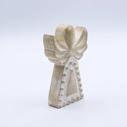 Mango Wood Angel - Whitewash – detail view