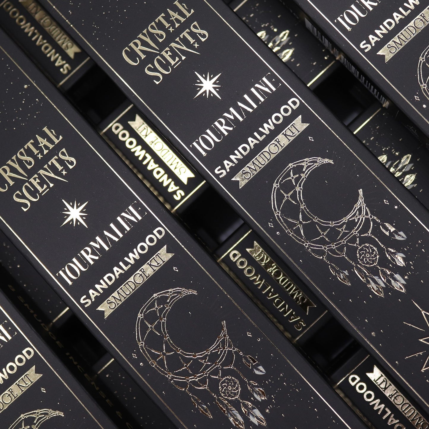 Tourmaline Crystal Scents Smudge Incense - Sandalwood – lifestyle shot