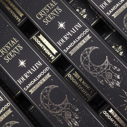 Tourmaline Crystal Scents Smudge Incense - Sandalwood – lifestyle shot