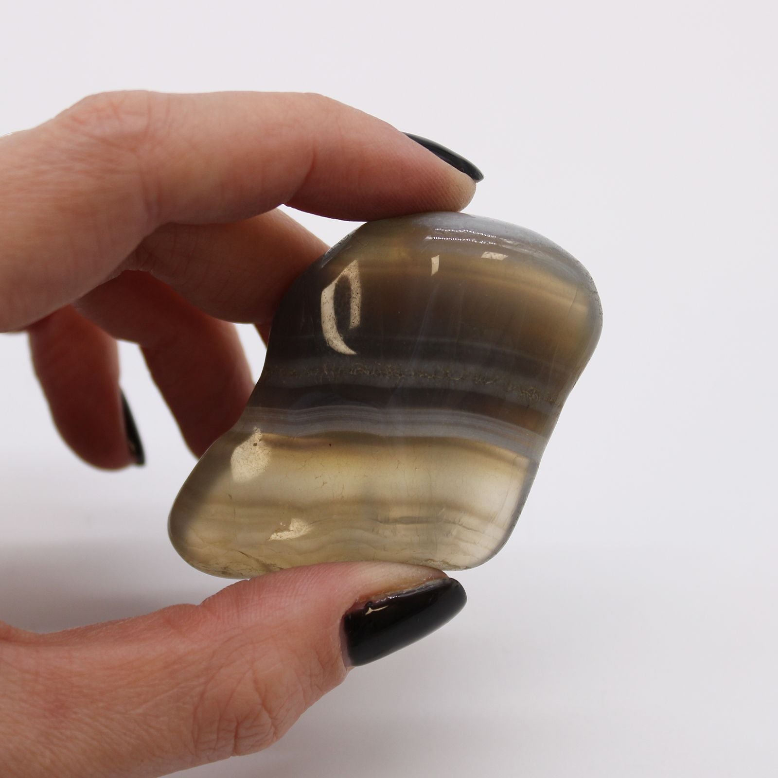 Large African Tumble Stones - Grey Agate - Botswana – detail view