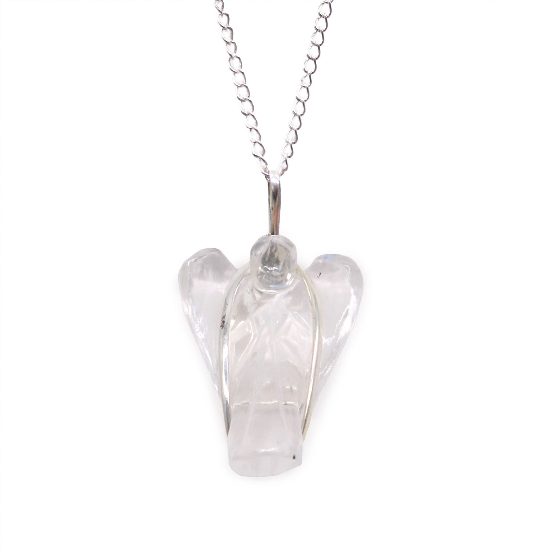 Gemstone Guardian Angel Pendant - Rock Quartz | Auro & Co