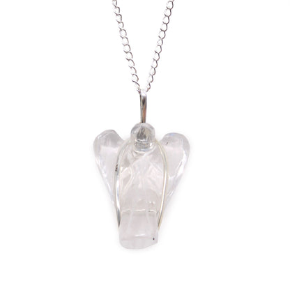 Gemstone Guardian Angel Pendant - Rock Quartz | Auro & Co