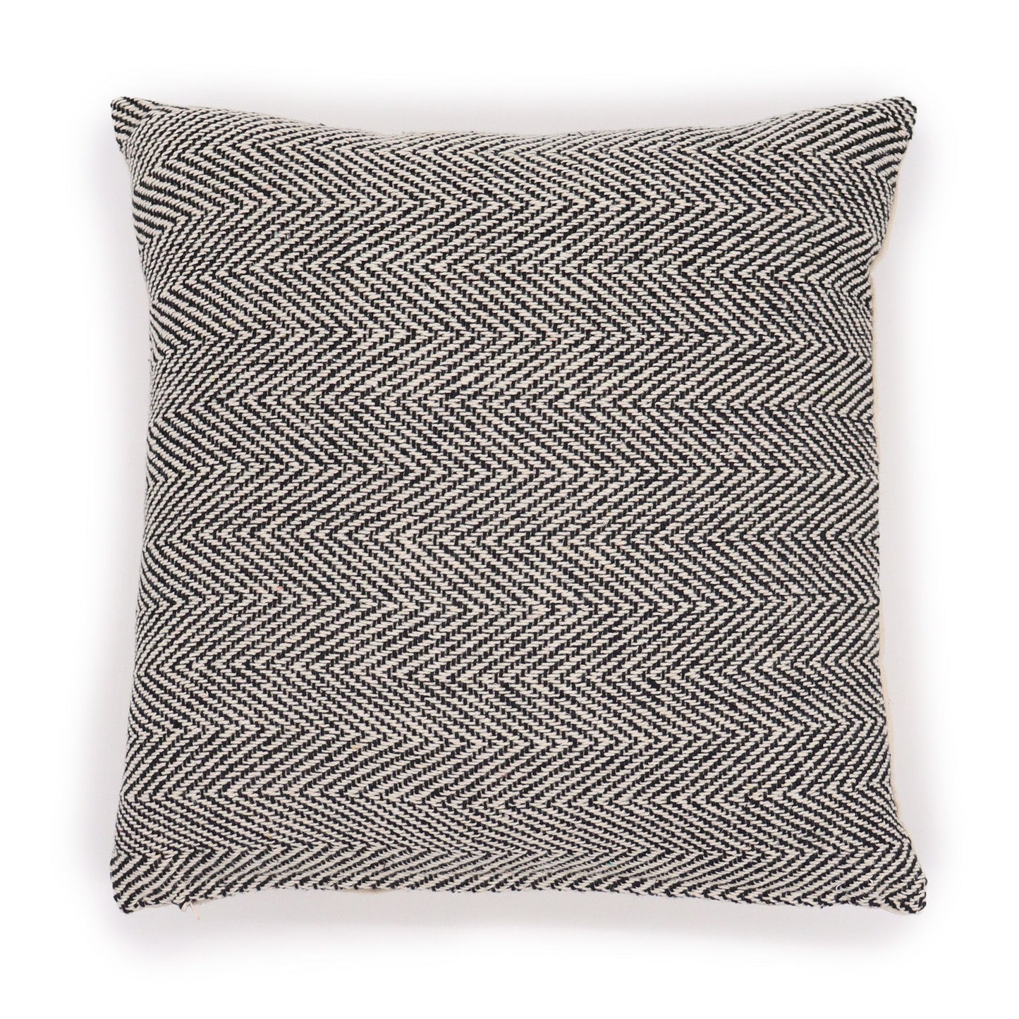 Soft Grey Herringbone Artisan Cushion Cover – 40x40 cm | Auro & Co