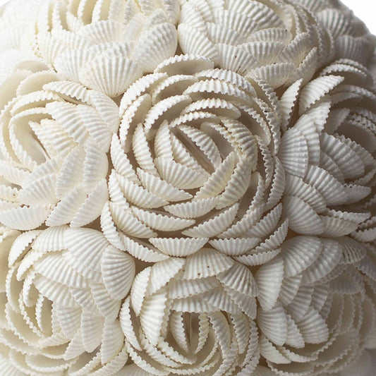 Coastal Rose Bloom Shell Lamp – Oval Glow (20cm)