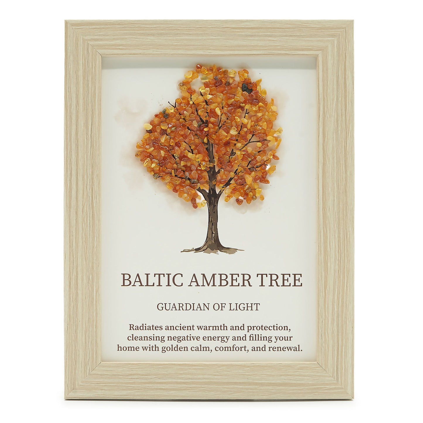 Gemstone Picture - Tree of Life - Baltic Amber (20x14.7x1cm) | Auro & Co