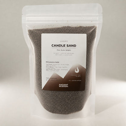 Millionaire Gold Candle Sand - Chocolate Brown, 300g