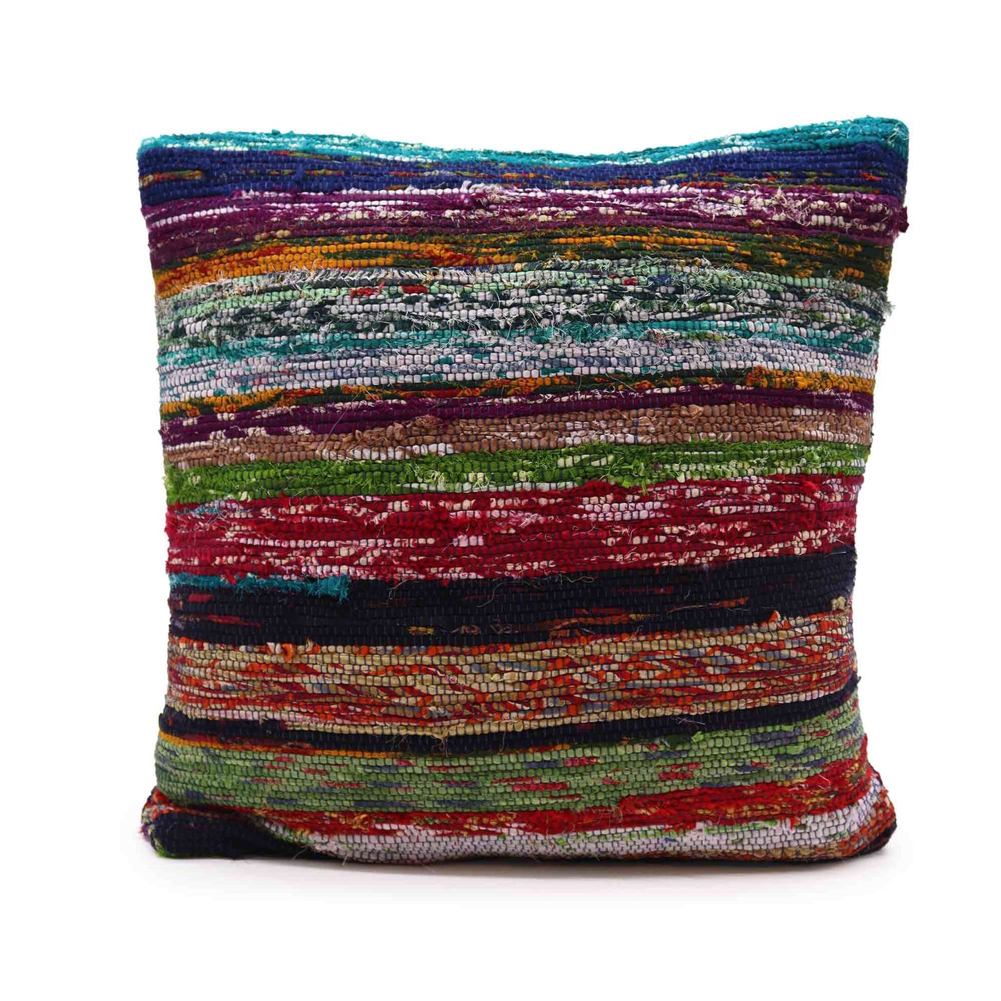 Rag Rug Cushion Covers - Aqua Blues | Auro & Co