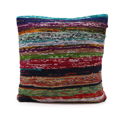 Rag Rug Cushion Covers - Aqua Blues | Auro & Co