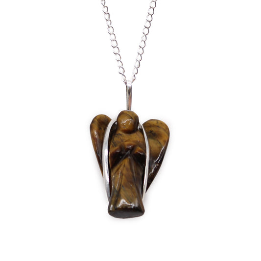 Gemstone Guardian Angel Pendant - Tiger Eye | Auro & Co