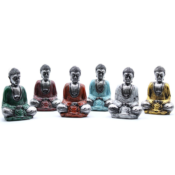 Silver Mini Buddha (Assorted Colours) | Auro & Co