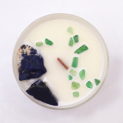 Throat Chakra Crystal Candle - True Expression