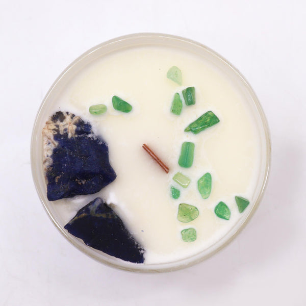 Throat Chakra Crystal Candle - True Expression | Auro & Co