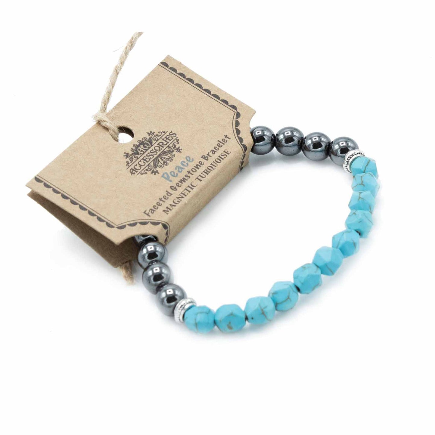 Faceted Gemstone Bracelet - Magnetic Turquoise | Auro & Co