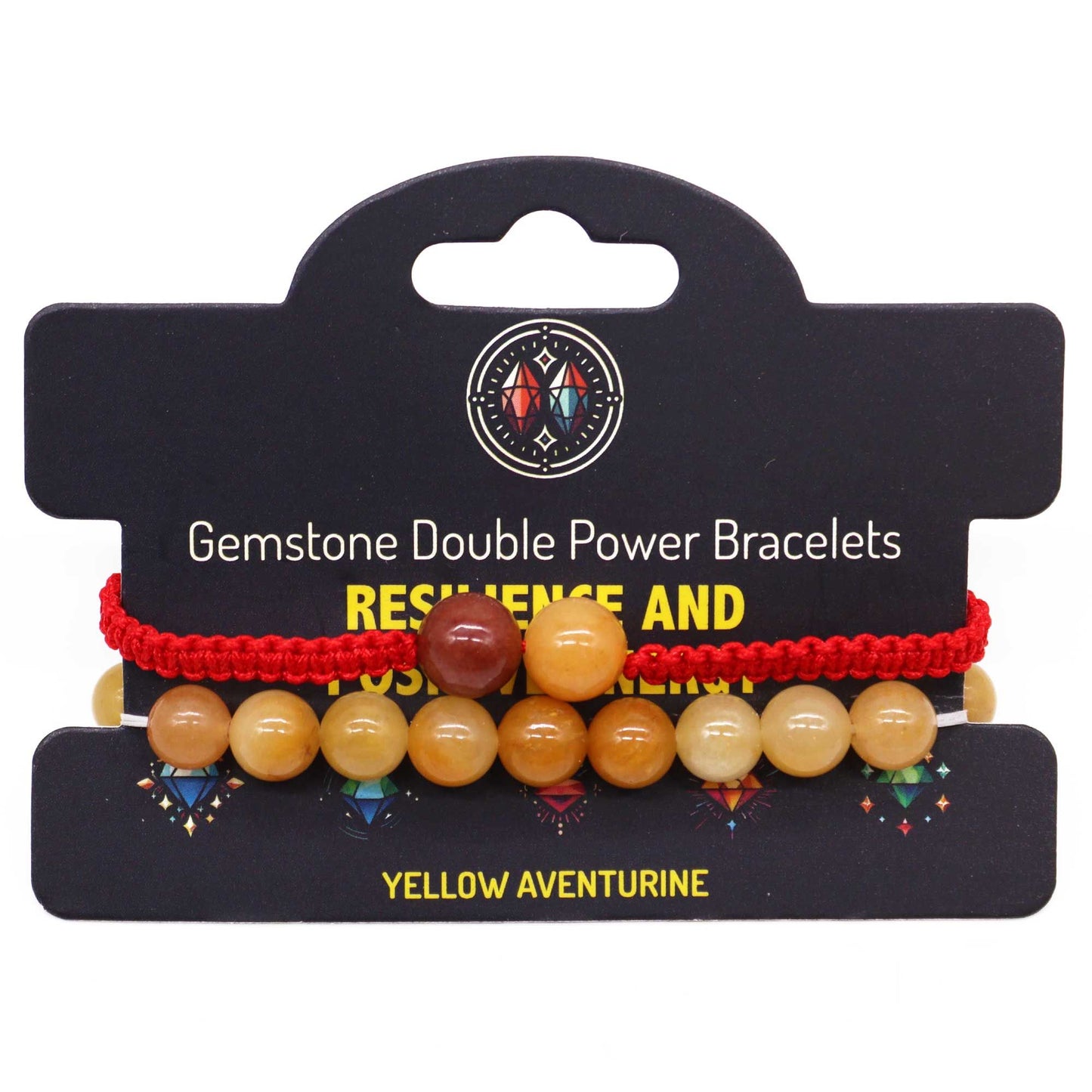 Gemstone Double Power Bracelets- Yellow Aventurine | Auro & Co