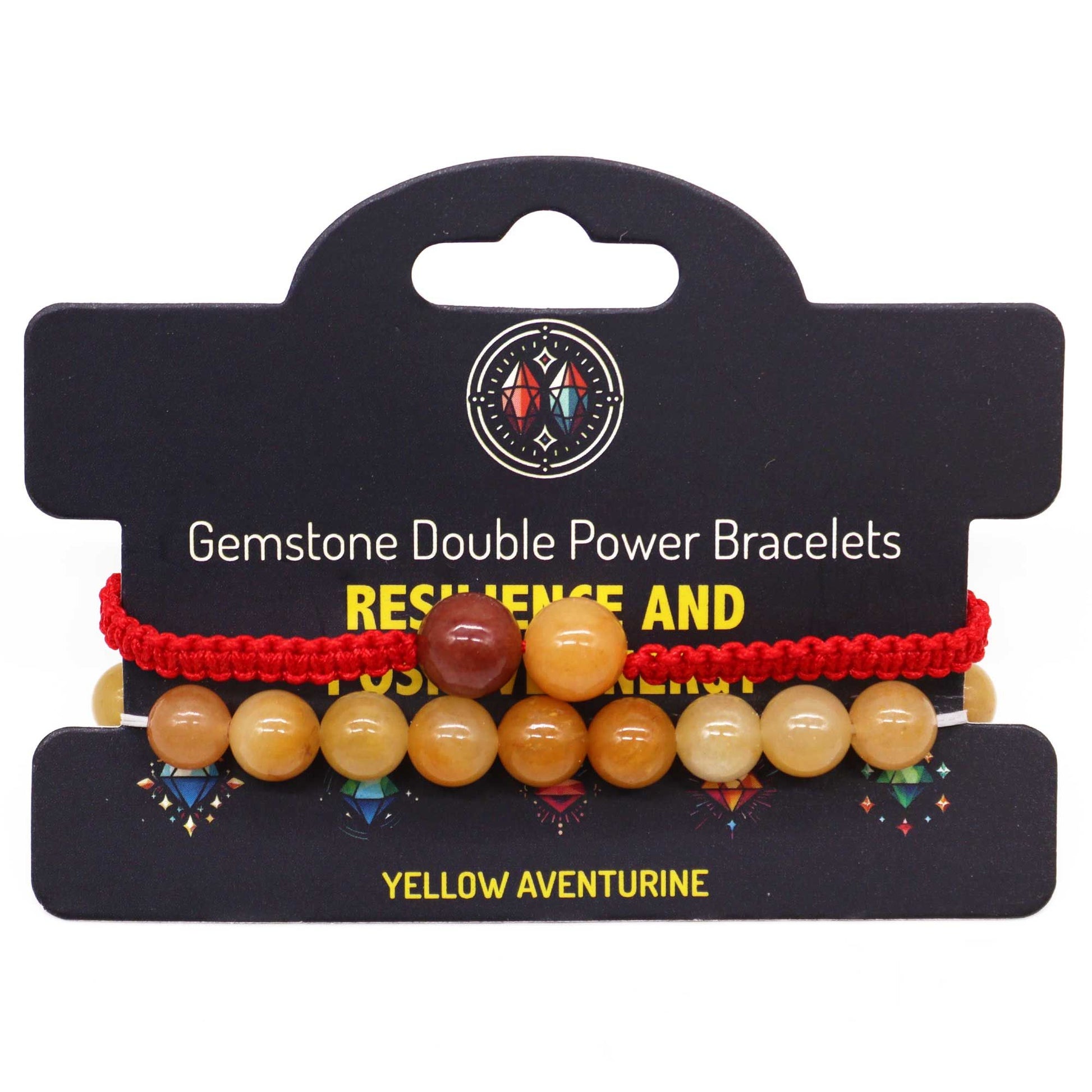 Gemstone Double Power Bracelets- Yellow Aventurine | Auro & Co