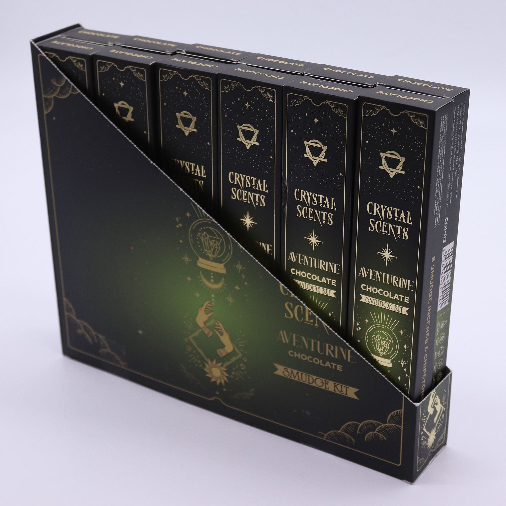 Aventurine Crystal Scents Smudge Incense - Chocolate – packaging