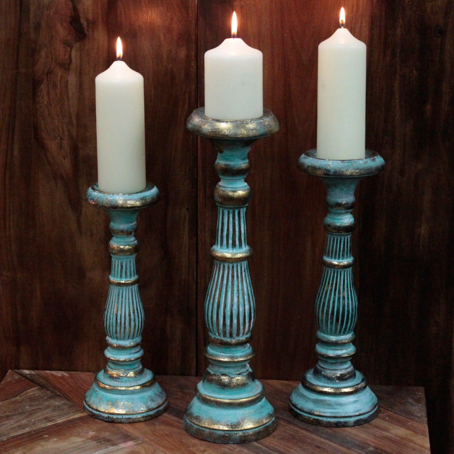 Small Candle Stand - Turquois Gold – packaging