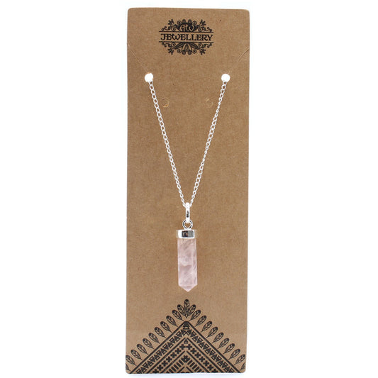 Gemstone Classic Point Pendant - Rose Quartz – detail view