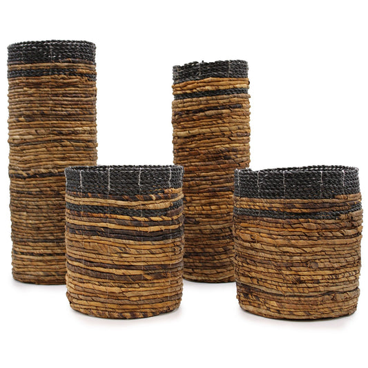 Banana Leaf Vase & Bin - Set of 4