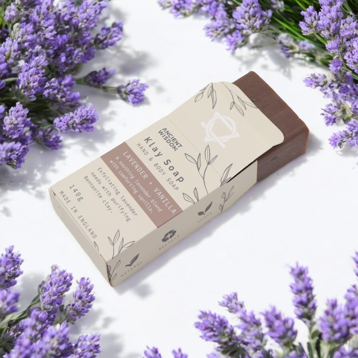 Lavender & Vanilla Klay Soap, Bentonite Clay Bar