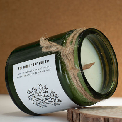 Greenman Woodwick Soy Candle - Moss & Mist – packaging
