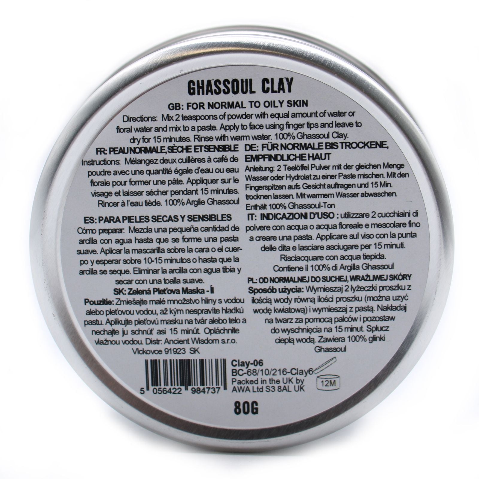 Ghassoul Clay 80g – lifestyle shot