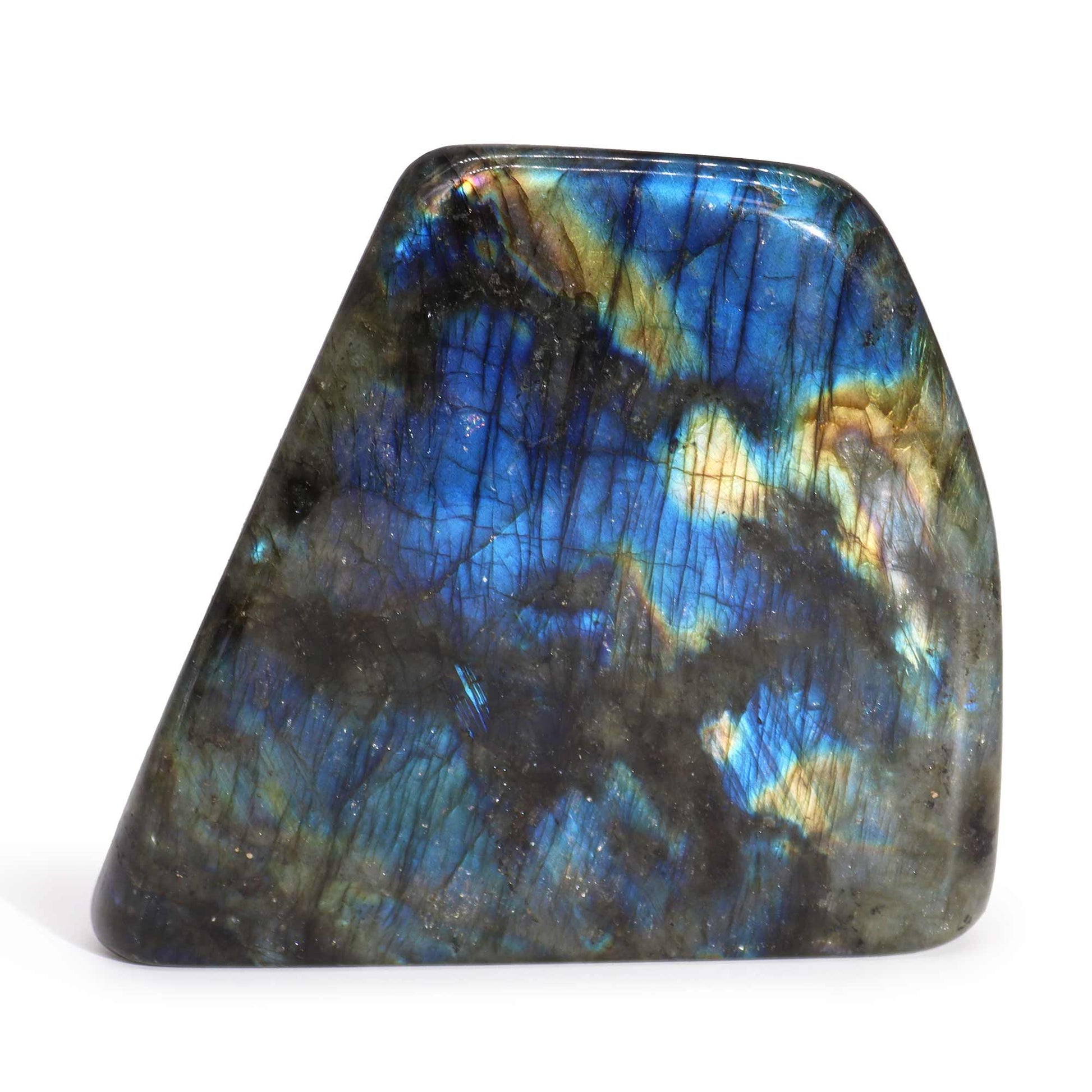 Madagascar Labradorite Statement Stone (approx 900-1100gms  140-170mm) | Auro & Co
