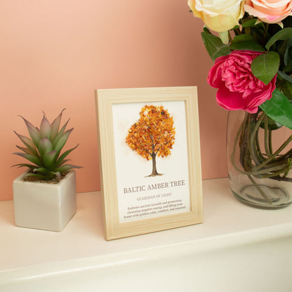 Gemstone Picture - Tree of Life - Baltic Amber (20x14.7x1cm) – detail view