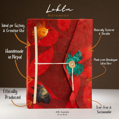 Ruby Lokta Notebook, Large