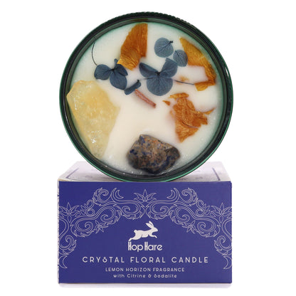 Hop Hare Crystal Magic Flower Candle - The Sun | Auro & Co