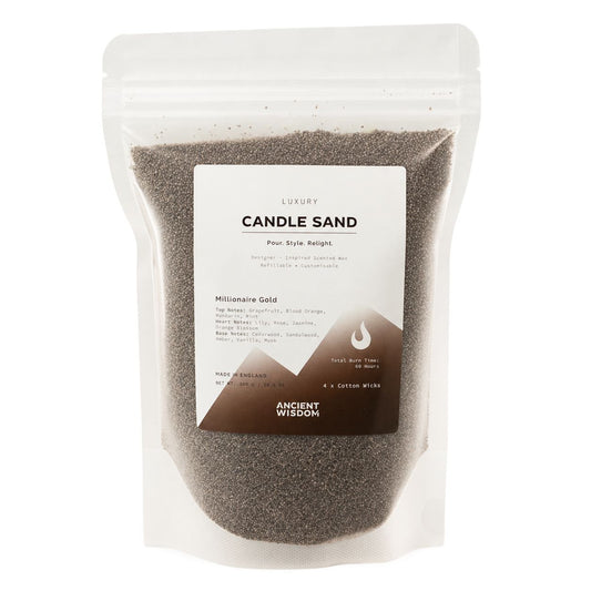 Millionaire Gold Candle Sand - Chocolate Brown, 300g