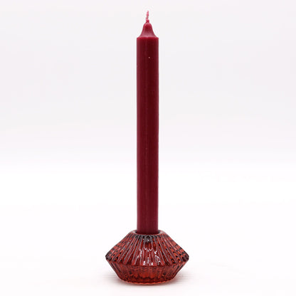 Flower Flip Dinner Candle / Tealight Holder - Vampire Red