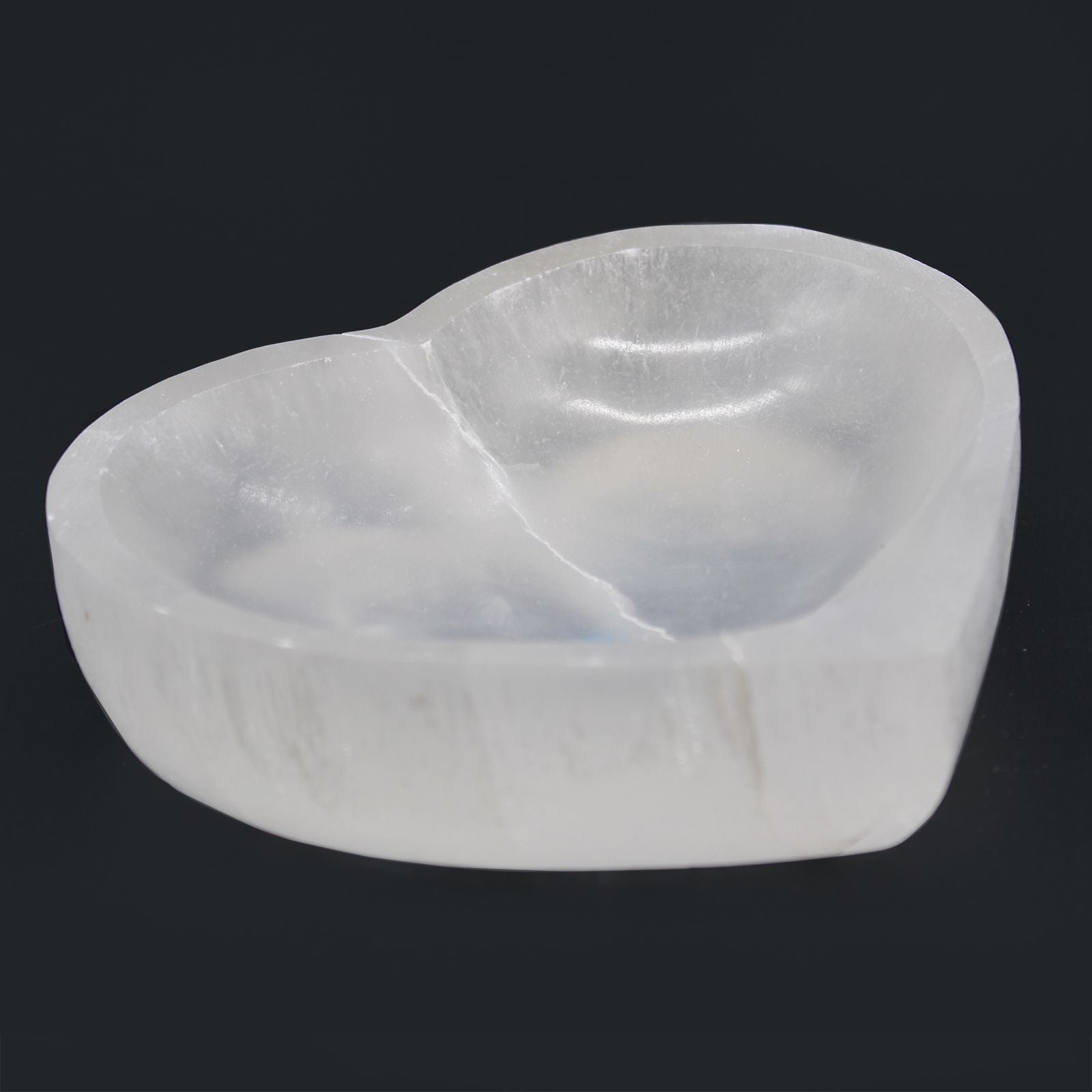 Selenite Heart Bowl - 15cm – lifestyle shot