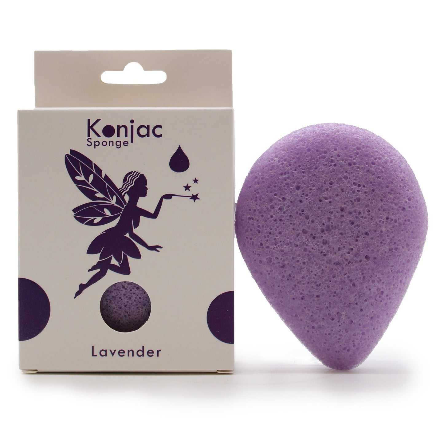 Teardrop Konjac Sponge - Lavender - Calming | Auro & Co