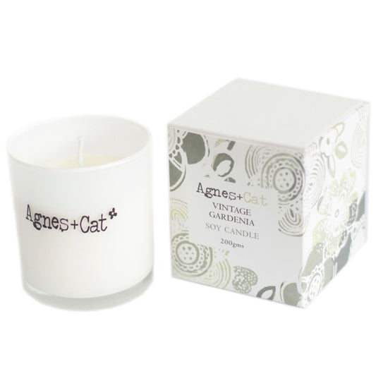 Agnes + Cat Votive Candle - Vintage Gardenia | Auro & Co