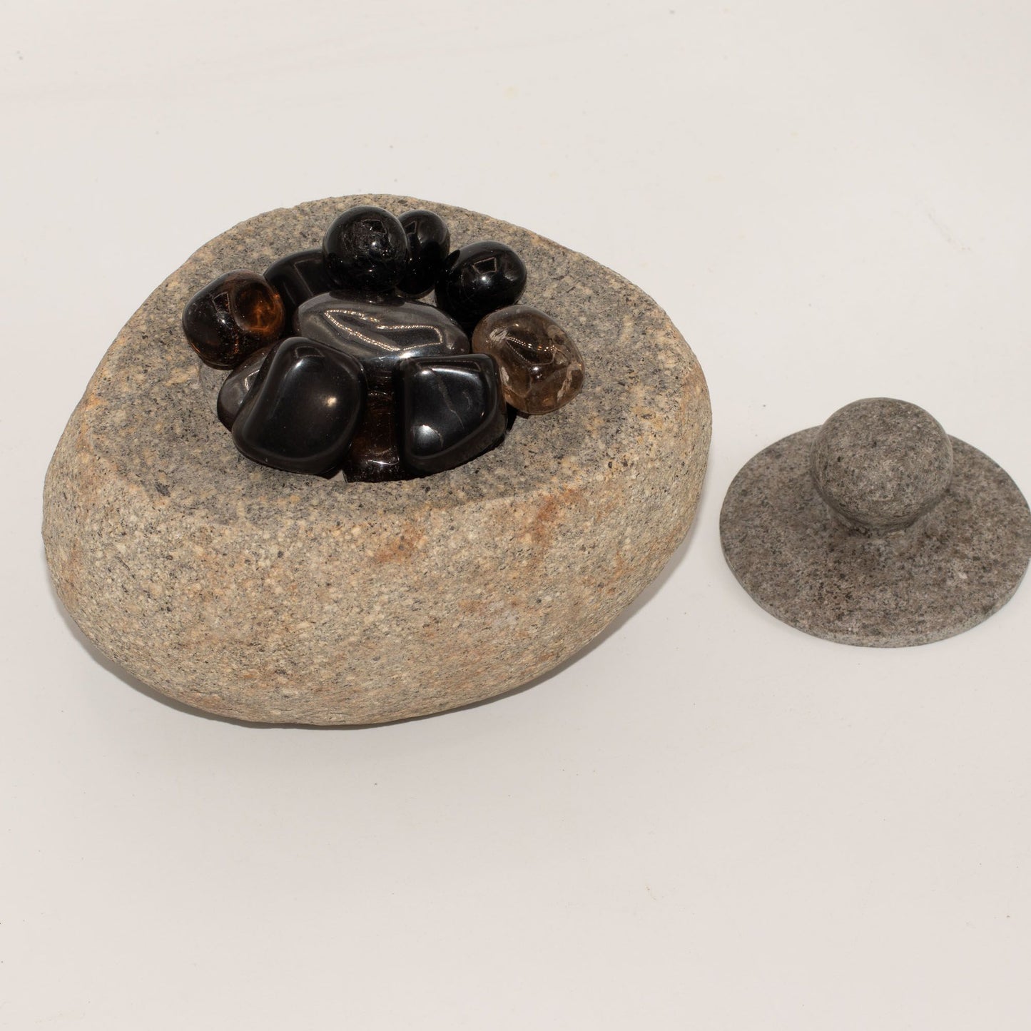 Natural Riverstone Grounding Pot - Large (aprox 15x12cm) – product image 6
