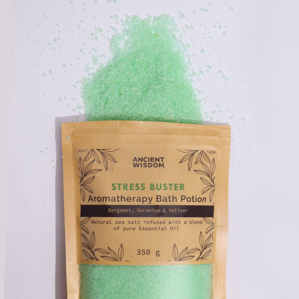 Aromatherapy Bath Potion in Kraft Bag 350g - Stress Buster | Auro & Co
