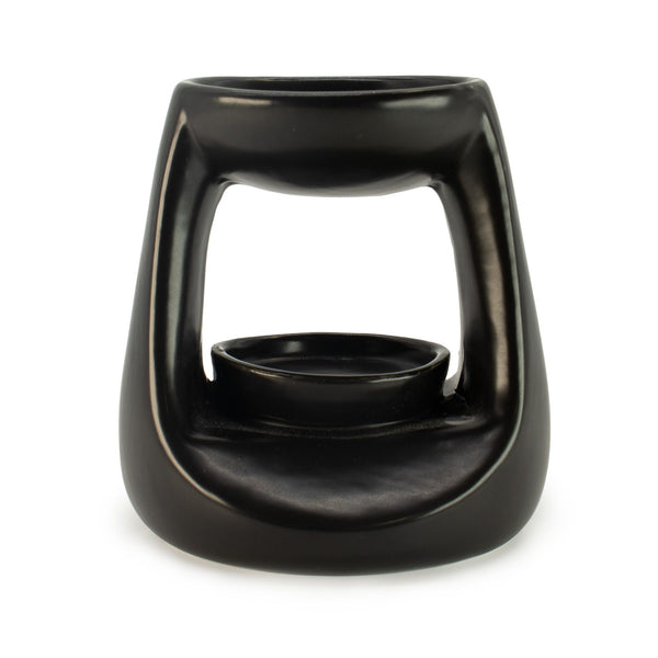 Ceramic Zen Oil Burner - Small Classic  - Matt Black | Auro & Co